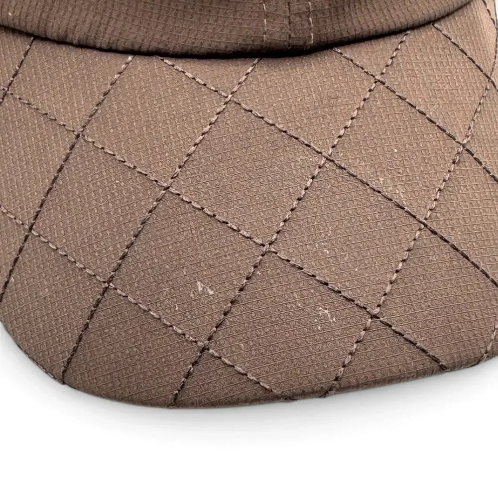 Cresc HZ Crescendo Equestrian Heritage Brown Quilted Strapback Hat Cap